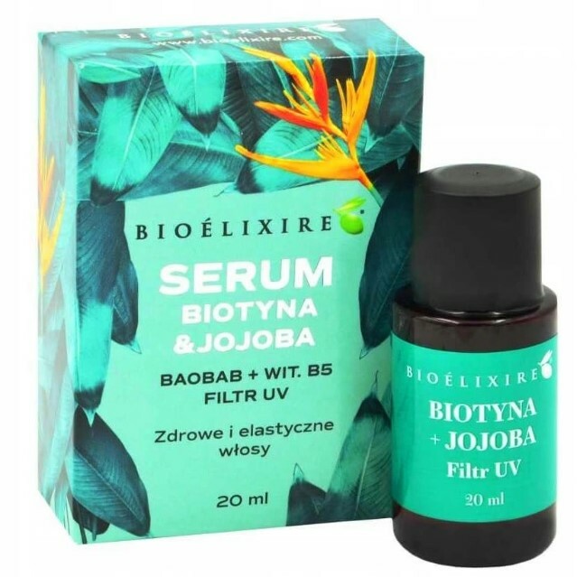Bioelixire Serum Biotyna Jojoba z Wit. B5 Filtr UV 20ml Serum i olejki