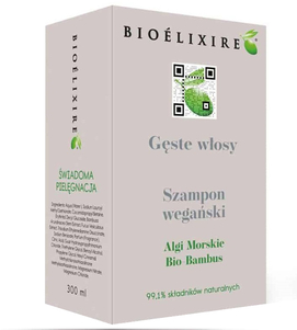 Bioelixire Szampon Gęste Włosy Wegański Algi Morskie Bambus 300ml